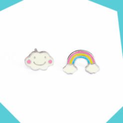 Rainbow Gold Plated Earrings For Girls