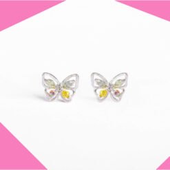 The Coloured Butterfly Gold Plated Earrings For Girls