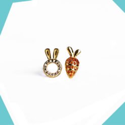A Bunny & his CarrotGold Plated Earrings For Girls
