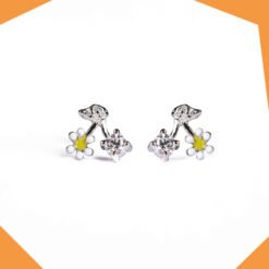 A Fruit, Flower and Leaf Gold Plated Earrings For Girls