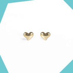 Tiny Heart Gold Plated Earrings For Girls