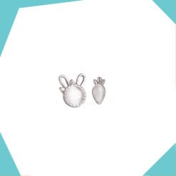 Another Bunny & His Carrot Gold Plated Earrings For Girls