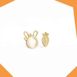 Another Bunny & His CarrotGold Plated Earrings For Girls