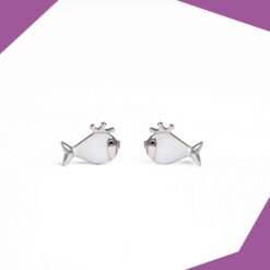 A Fish with a Crown Gold Plated Earrings For Girls