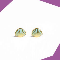 Sea Shell Gold Plated Earrings For Girls