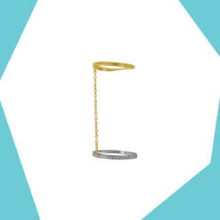'Two Rings and A Chain Gold Plated Ring For Girls (YG)