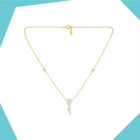 THE DAINTY DANGLING GOLD PLATED NECKLACE FOR GIRLS (YG)