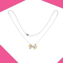 'The Elaborate Bow Gold Plated Necklace For Girls (YG)