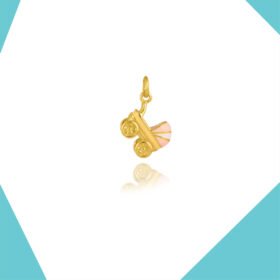 BABY PRAM GOLD PLATED PENDANT FOR KIDS