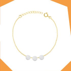 THE MATT 3 CIRCLE GOLD PLATED BRACELET  FOR GIRLS (YG)
