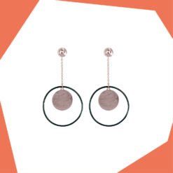 'Black is Bold  Gold Plated Earrings For Girls (RG)