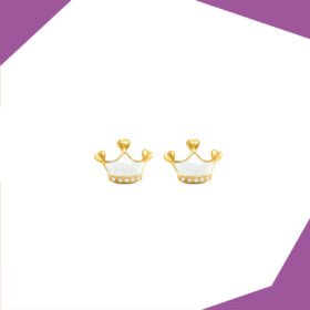 THE CROWN GOLD PLATED EARRINGS FOR GIRLS