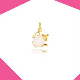 TEA IN A POT GOLD PLATED PENDANT FOR KIDS