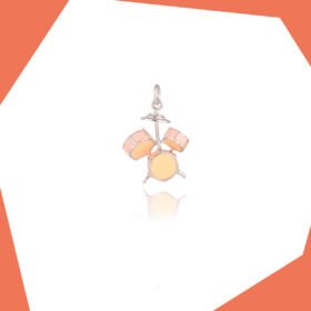 DRUMS GOLD PLATED PENDANT FOR KIDS