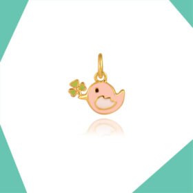 LUCKY TWITTER GOLD PLATED PENDANT FOR KIDS