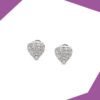 DIAMOND CLUSTER STUDD GOLD EARRINGS (WG) FOR BABY GIRL