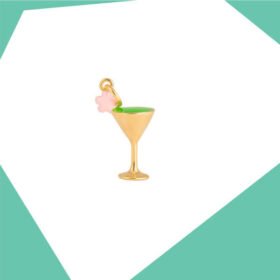 MOCKTAILS BY THE POOL GOLD PLATED PENDANT FOR KIDS