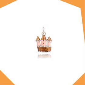 CASTLE ON THE CLIFF GOLD PLATED PENDANT FOR GIRLS