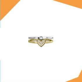 'Love Bands Gold Plated Ring For Girls (YG)