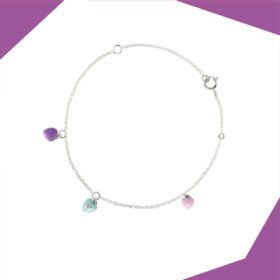 HEARTS ON A STRING GOLD PLATED BRACELET FOR GIRLS (WG)