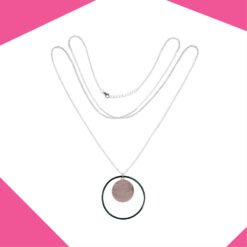 'Black is Bold Long Gold Plated Necklace For Girls (RG)