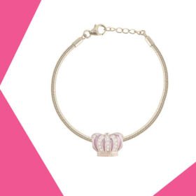 STUDDED CROWN GOLD PLATED BRACELET FOR GIRLS