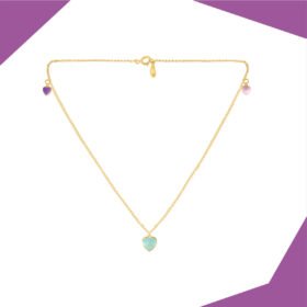 A SIMPLE HEART GOLD PLATED NECKLACE FOR GIRLS (YG)