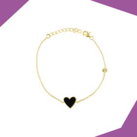 'Flipping Heart Gold Plated Bracelet For Girls (YG)