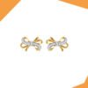 'The Elaborate Bow Gold Plated Earrings For Girls (YG)