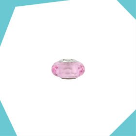 PINK CRYSTAL GOLD PLATED SPACER FOR GIRLS (WG)