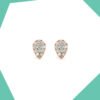 DIAMOND CLUSTER STUDD GOLD EARRINGS (ROSE GOLD) FOR BABY GIRL