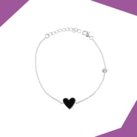 'Flipping Heart Gold Plated Bracelet For Girls (WG)