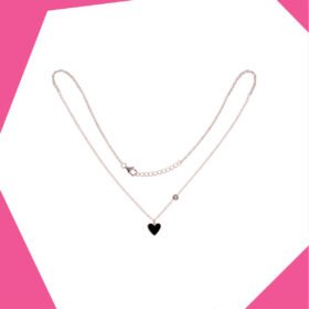 'Flipping Heart  Gold Plated Necklace For Girls (RG)