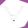'Flipping Heart Gold Plated Necklace For Girls (WG)