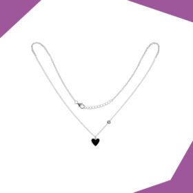 'Flipping Heart Gold Plated Necklace For Girls (WG)