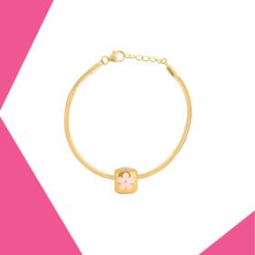 CUBE OF BLOOMS GOLD PLATED BRACELET FOR GIRLS