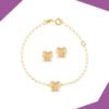 LITTLE ELLIE GOLD EARRING AND BRACELET SET FOR BABY GIRLS