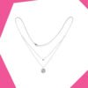 ''Two Times The Luxe' Gold Plated Necklace For Girls (P)MOP