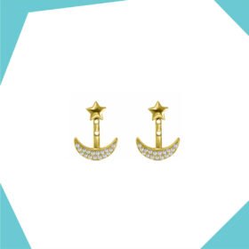 'Celestial Three Way Gold Plated Earrings For Girls (YG)
