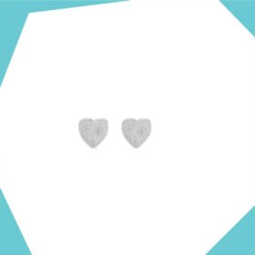 THE MATT HEART GOLD PLATED EARRINGS FOR GIRLS (WG)