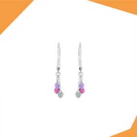 THE DAINTY DANGLING HOOP GOLD PLATED EARRINGS FOR GIRLS (WG)