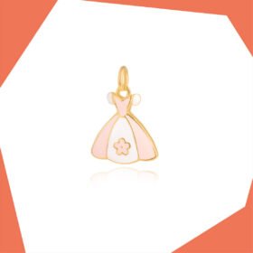 BALL GOWN GOLD PLATED PENDANT FOR GIRLS