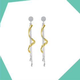 The Twirl Gold Plated Earrings For Girls (YG)