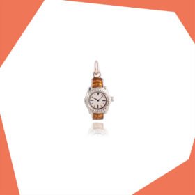 WATCH THE TIMEPIECE GOLD PLATED PENDANT FOR KIDS