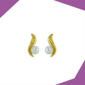 SIZZLE WITH PEARL GOLD EARRINGS FOR BABY GIRL