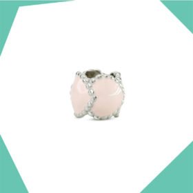 PINK HEART  GOLD PLATED SPACER FOR GIRLS (WG)