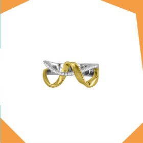 The Twirl Gold Plated Ring For Girls (YG)