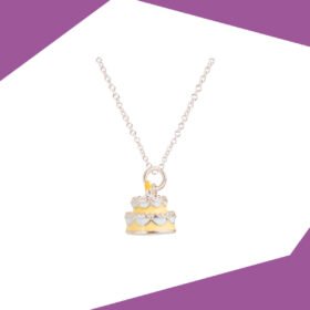 CELEBRATION CAKE GOLD PLATED PENDANT SET FOR GIRLS