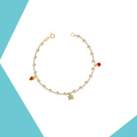 ''A FEW OF MY FAVOURITE THINGS' GOLD BRACELET/ GOLD ANKLET FOR BABY GIRL