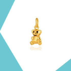 A TEDDY TO HUG GOLD PLATED PENDANT FOR KIDS
